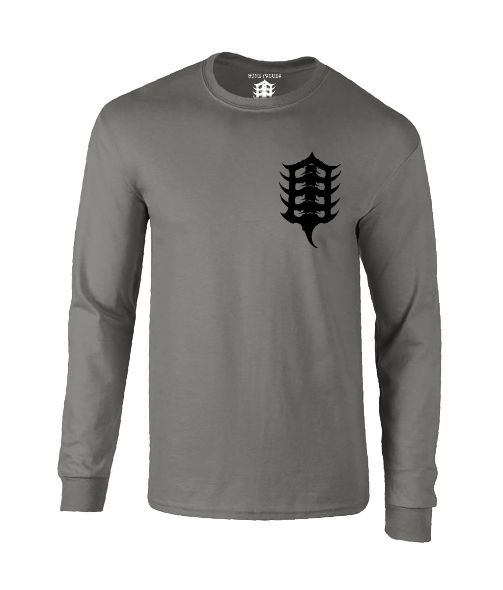 Oni Demon/ Dragon Blade Grey Long Sleeve T-Shirt