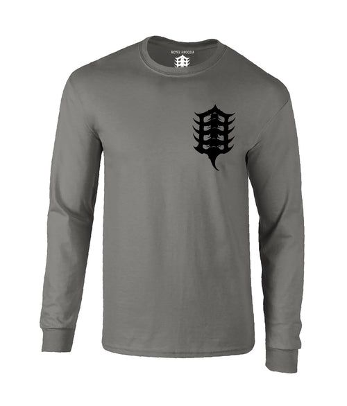 Oni Demon/ Dragon Blade Grey Long Sleeve T-Shirt