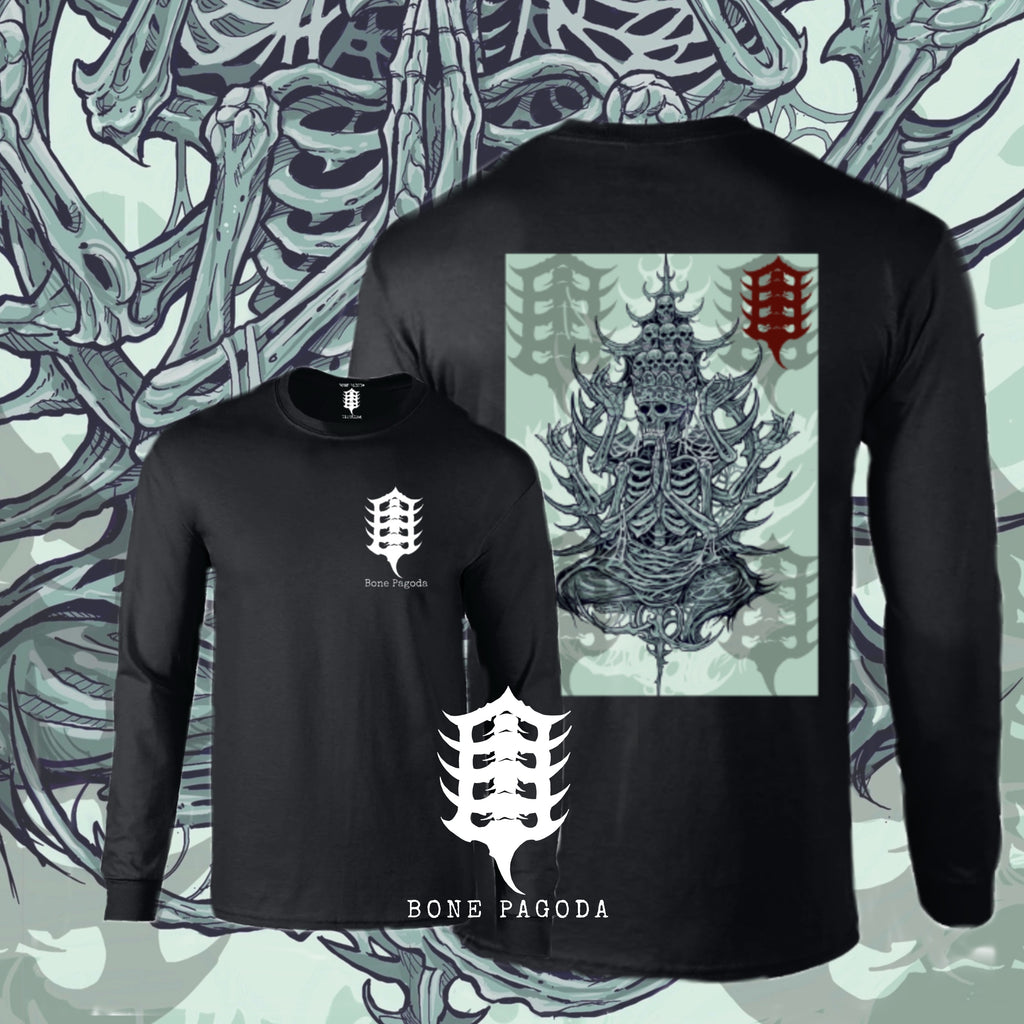 Quan yin: Spiritual Protection Black Long Sleeve T-Shirt