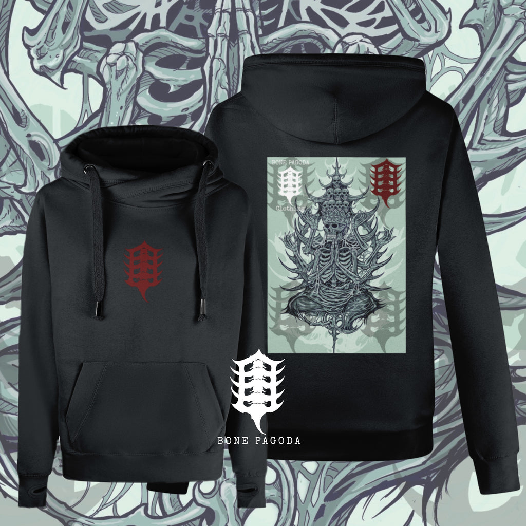 Quan yin-Spiritual Protection. Cross Neck Women’s Hoodie