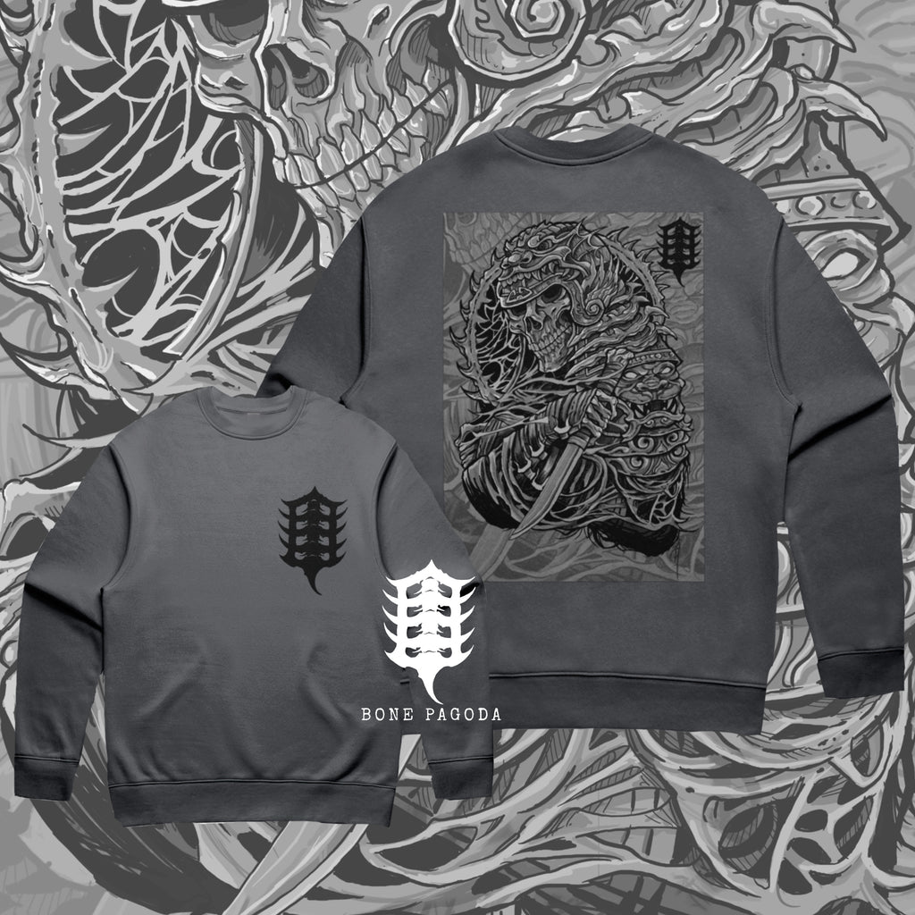 Undead Dynasty Warrior. Heavy-weight Grey Sweatshirt