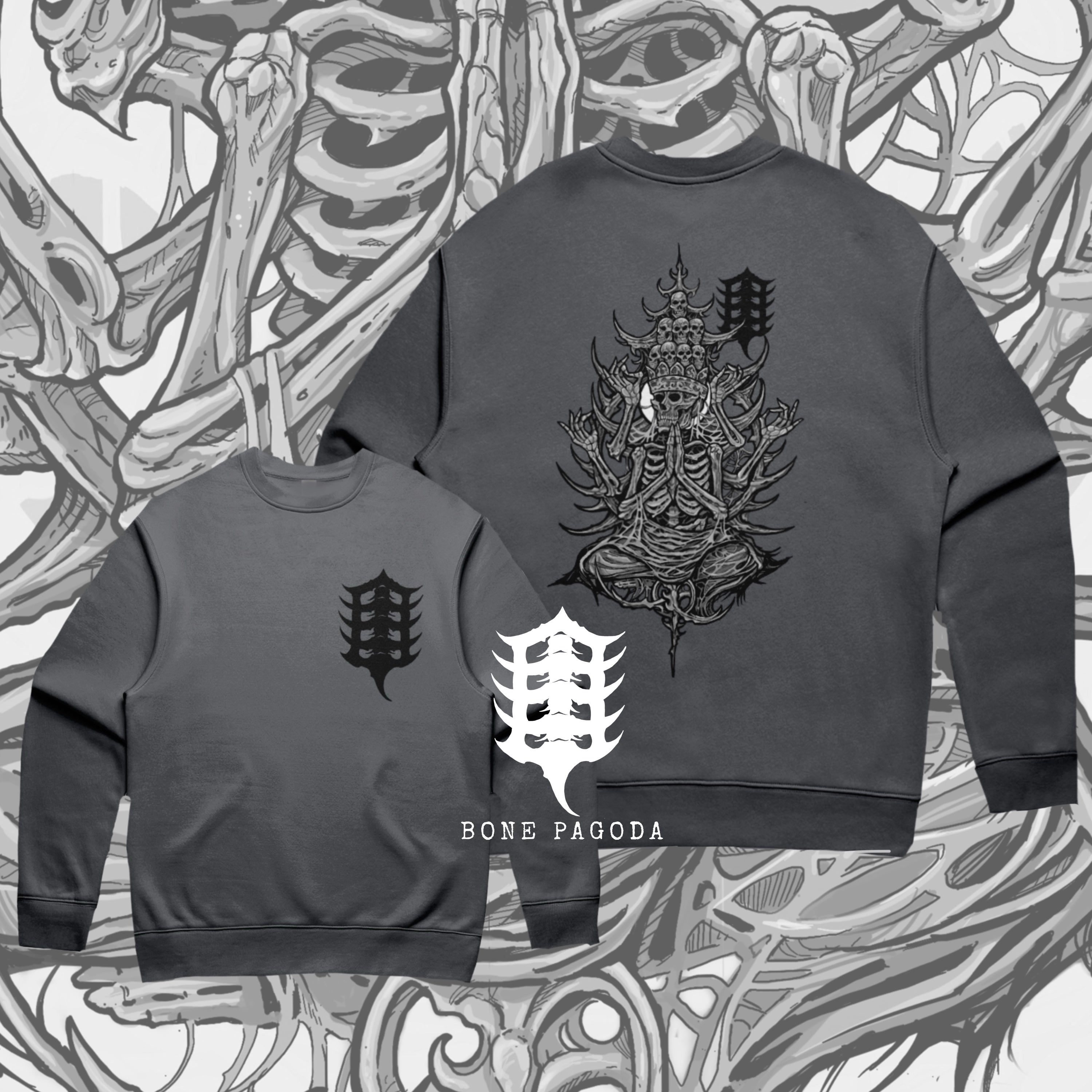 Quan Yin: Spiritual Enlightenment. Heavy-weight Grey Sweatshirt
