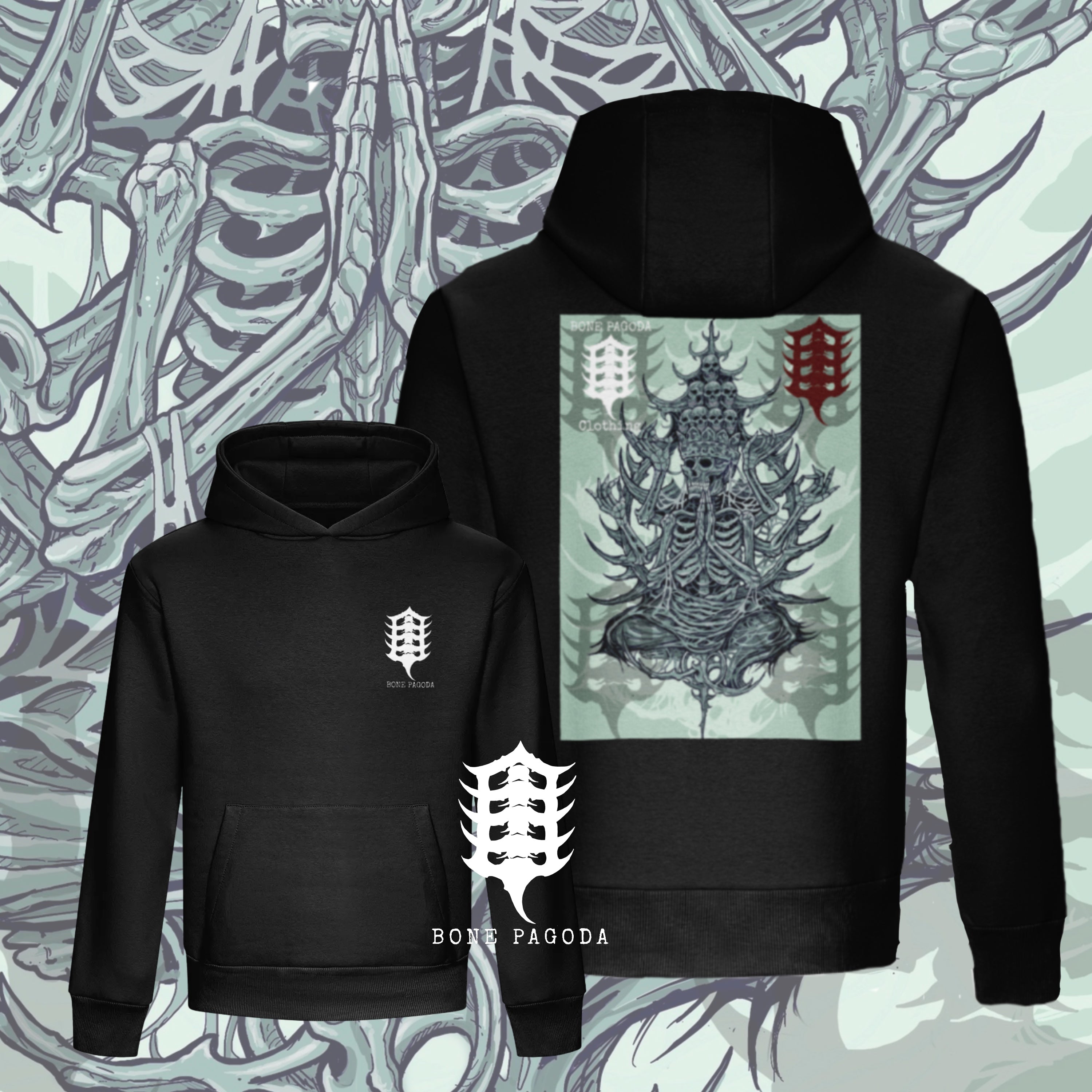 Hoodie Quan Yin: Spiritual Protection. Heavy-weight Boxy Hoodie