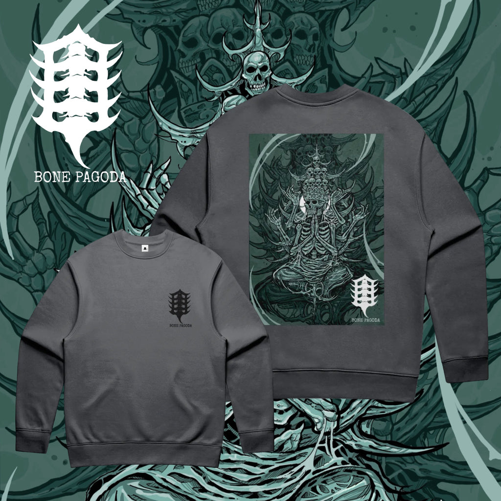 Quan Yin: Shrine. Heavy-Weight Grey Sweatshirt